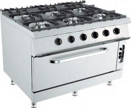 CL960CGO SIX BURNER GAS COOKER WITH OVEN